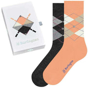 Chaussettes Burlington Basic Coffret Cadeau - Orange/Noir