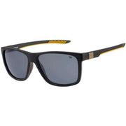 CAT Deep Square Rubber Textured Sunglasses - Black