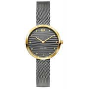 Montre-bracelet Amelia de conception danoise - Gris ondulation