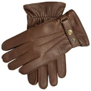 Gants en cuir de cerf Dents Whitchurch - Marron noyer