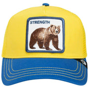 Casquette Trucker Strong Bear Fab Farm Goorin Bros - Bleu/Jaune/Marron