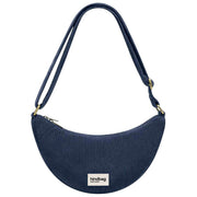 Hindbag Andrea Half Moon Bag - Velours Bleu Marine
