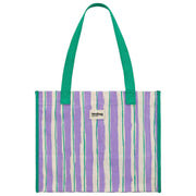 Hindbag Claude Tote Bag - Rayures Vert/Parme