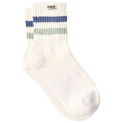 Chaussettes Roka Windsor Stripe Crew - Bleu Côtier/Brume