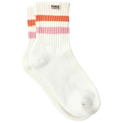 Chaussettes Roka Windsor Stripe Crew - Mandarine/Rose