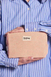 Trousse de Toilette Tissée Hindbag Leon - Rose Corail