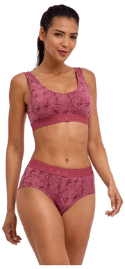 Falke Daily Comfort Print Lot de 2 brassières bustier - Rouge