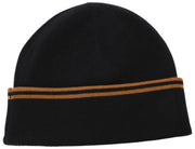 Bonnet en Laine Mérinos Fred Perry Twin Tipped - Noir/Marron Caramel Foncé