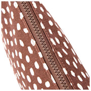 Pochette moyenne en toile de coton Roka Maida Vale - Pois marron