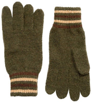 Gants en tricot côtelé Dents Salcombe - Vert olive