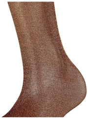 Falke Glitter 30 Denier Chaussettes Hautes - Barolo/Or