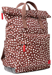 Sac à dos Roka Canfield B Medium en toile recyclée - Marron à pois