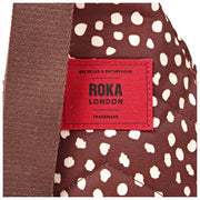 Roka Willesden Grand sac à bandoulière en toile recyclée - Marron à pois