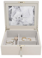 Boîte à bijoux photo de luxe de taille moyenne Stackers - Crème d'avoine