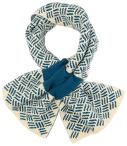 Elie Beaumont Écharpe tricotée à enfiler - Sarcelle Basketweave
