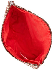 Pochette moyenne en toile de coton Roka Maida Vale - Pois marron