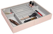 Organisateur de tiroir de maquillage Stackers - Rose poudré