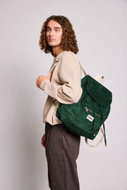 Sac à dos Hindbag Eliot - Velours Vert Pin