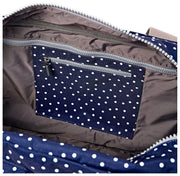 Sac de sport Roka Gatwick en toile recyclée de taille moyenne - Bleu marine à pois