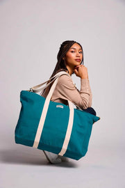 Sac week-end Hindbag Jean - Bleu paon