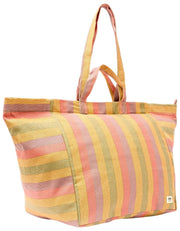 Roka Marylebone Grand sac fourre-tout surdimensionné en toile de coton - Rayures multiples délavées