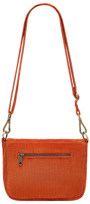 Sac à Bandoulière Hindbag Margault - Velours Orange Brique