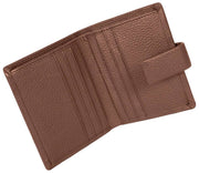 Portefeuille à deux volets avec porte-cartes Dents Aire - Marron chocolat
