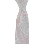 Michelsons of London Luxury Paisley Silk Tie - Pink