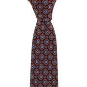 Michelsons of London Irregular Medallion Silk Tie - Orange
