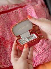 Boîte à bijoux de voyage zippée Stackers Petite - Rouge