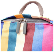 Roka Hampton Petit sac à dos en toile de coton - Larges rayures multicolores
