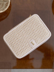 Boîte à bijoux de voyage de luxe Stackers - Raphia Blush