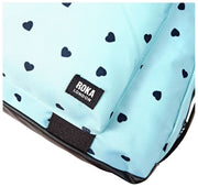 Sac de sport Roka Gatwick en toile recyclée de taille moyenne - Bleu imprimé cœur