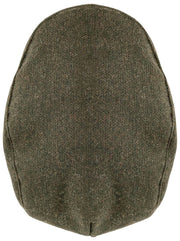 Casquette Plate en Tweed à Chevrons Dents Grafham - Vert Forêt