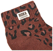 Chaussettes Roka Wembley Anke - Mini Léopard Bio Marron