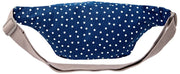 Sac banane en toile de coton Roka Mill Hill - Navy Polka Dot
