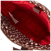 Petit sac à dos en toile recyclée Roka Bantry B - Marron à pois
