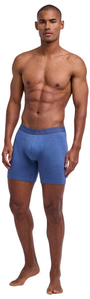 Falke Daily Comfort Lot de 2 boxers à jambe longue - Bleu marine/bleu
