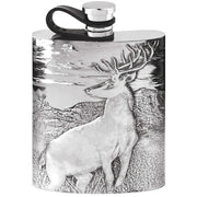 english-pewter-company-6oz-embossed-stag-flexi-cap-hip-flask---silver-34391238