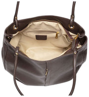 Sac fourre-tout souple courbé Elie Beaumont - Marron chocolat