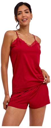 Falke Delicate Touch Chemise Top - Vintimille Rouge