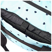 Sac de sport Roka Gatwick en toile recyclée de taille moyenne - Bleu imprimé cœur