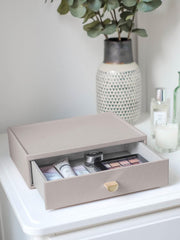 Organisateur de maquillage à tiroir classique Stackers - Taupe
