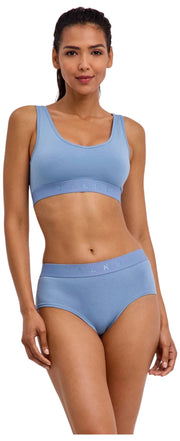 Falke Daily Comfort Print 2-Pack Bustier Bralette - Beige/Bleu