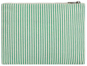 Pochette Zippée Hindbag Ema Medium - Rayures Vertes