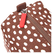 Roka Mayfair Petite trousse de toilette en toile de coton - Pois marron