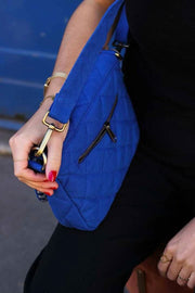 Sac à bandoulière matelassé Hindbag Margault - Bleu électrique
