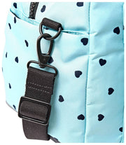 Sac de sport Roka Gatwick en toile recyclée de taille moyenne - Bleu imprimé cœur
