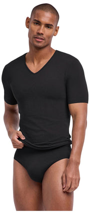 Falke Daily Seamless T-Shirt à Col en V - Noir
