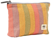 Roka Maida Vale Petite pochette en toile de coton - Rayures multiples délavées